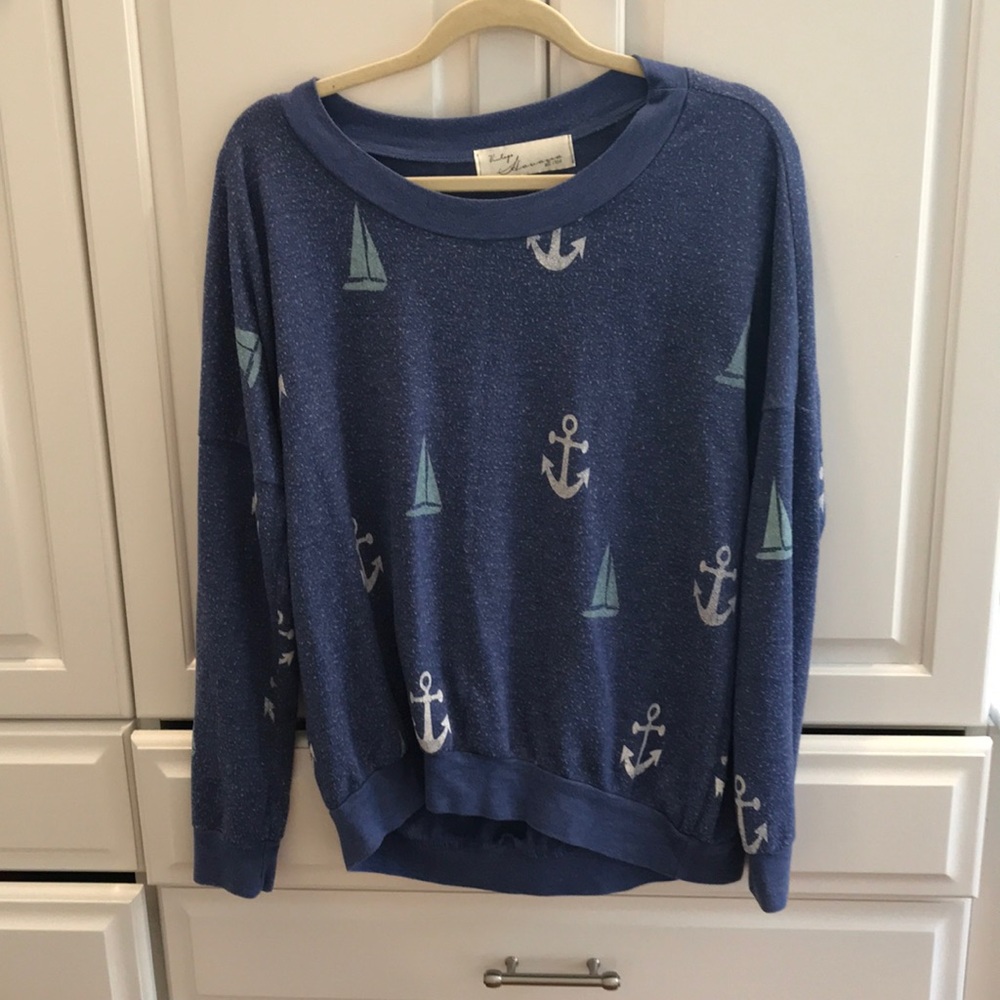 Long Sleeve Anchor and Sailboat Top